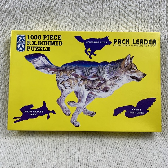 F.X. Schmid Other - Sealed FX Schmid Pack Leader 1000 Piece Wolf Shape Puzzle 3 Foot Long New Sealed